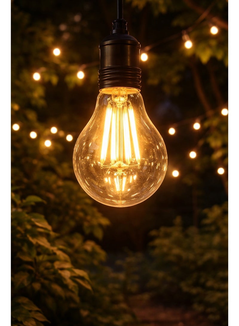 Dimmable LED E27 Filament Bulb 8W A60, Set of 4 | 2700K Warm White | 800 Lumens, MADE in GERMANY - Image 2
